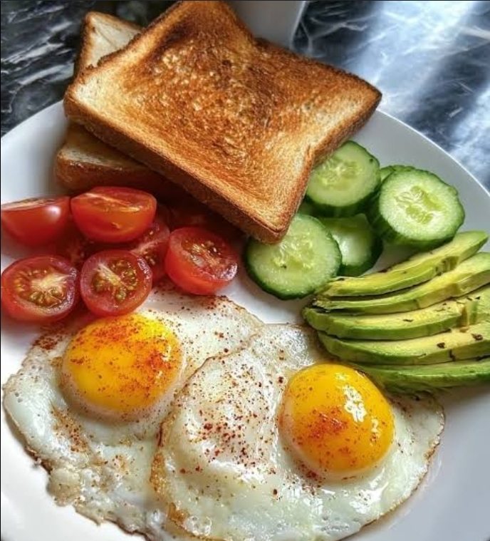 Breakfast — Eggs, Toast & Avocado